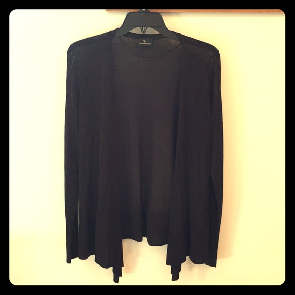 Worthington Sweaters - Long Sleeved Black Cardigan